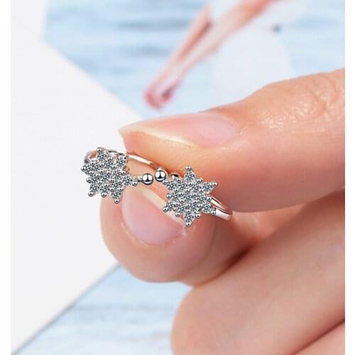 5A Zirconia Lovely Tiny Flowers Ear Hook Clip Earrings Fashion Party Ear Jewelry Gift for Women Girls brincos oorbellen