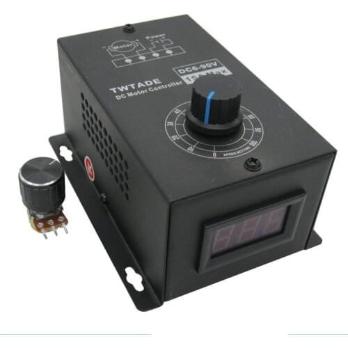 6V-90V 15A 1000W 16KHZ Support PLC Control Speed Controller Dimmer Governor Regulation Output Voltage LED Display + knob