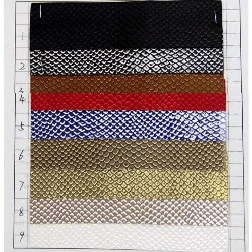 Antique gold foil leather artificial Metallic PU serpentine leather fabric high quality faux leather material wholesale