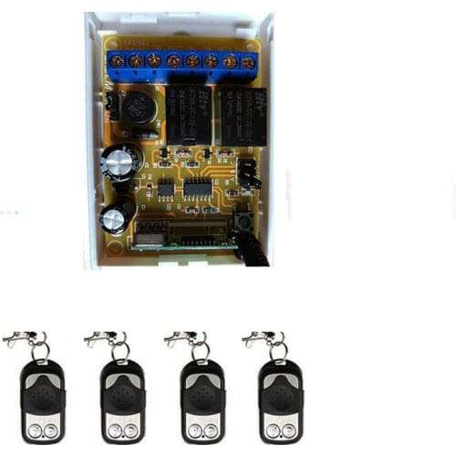 DC12V DC24V 2CH Radio Controller RF Wireless Push Remote Control Switch Transmitter+Receiver light /lamp/ window/Garage Doors