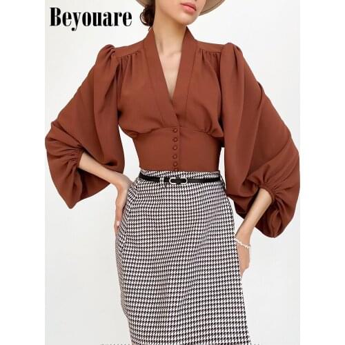 Блузки на пуговицах Beyouare China At AliExpress