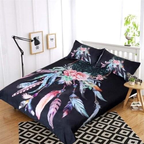 Big Dream catcher Bedding 3pcs Dream Catcher Duvet Cover Set Boho Doona Cover Hippie