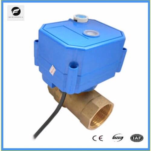 CWX-25S DN8 DN15 DN20 DN25 DN32 2-way brass motorized ball valve with manual override and position indicator DC24v CR01 2 wire
