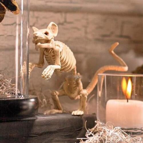 Kids Toy Halloween Skeleton Spider Mouse Prop Animal Bones Party Decoration Horror Luminous Hanging Skeleton Scary Party Wall