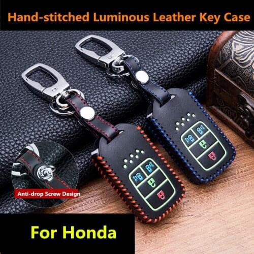 For Honda 2016 2017 CRV Pilot Accord Civic Fit Freed keyless entry car sty Luminous Car remote key fob cover case holder protect
