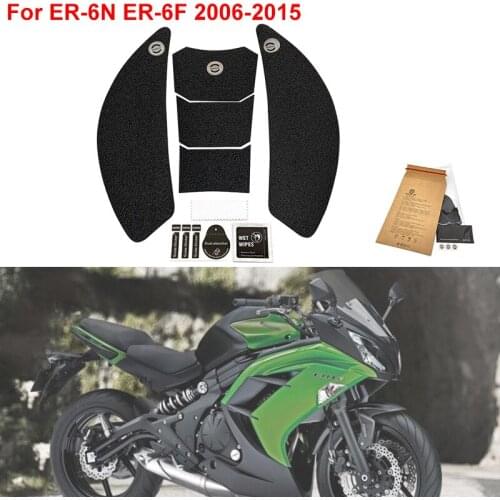 For Kawasaki ER-6N ER6N ER6F ER 6F 6N 2006-2015 2007 2008 2009 2010 Motorcycle Gas Fuel Tank Pads Knee Grip PVC Traction Pad