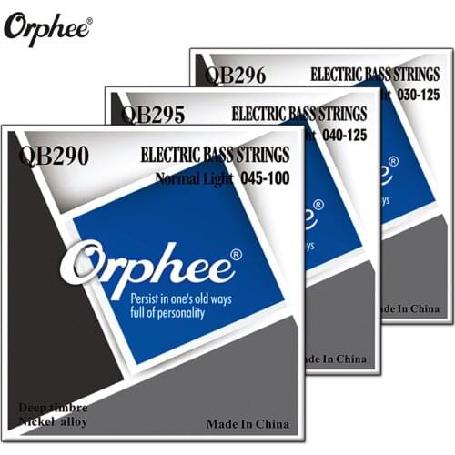 Orphee Electric Bass Strings QB Series 4/5/6 Strings Normal Light Nickel Alloy Hexagonal Core Nano Coated Electric Bass Parts