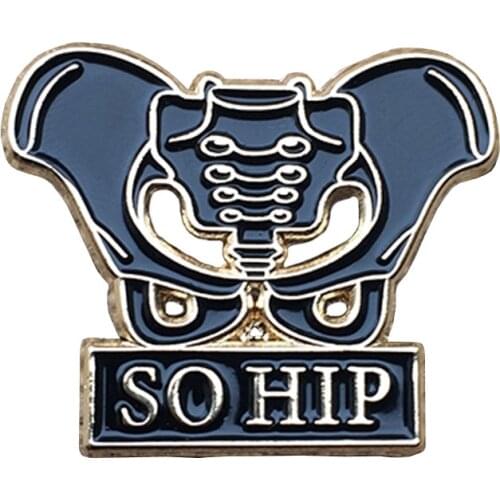 SO HIP pastel goth gothic skeleton bone anatomy hitchhikers guide to the galaxy hip hipster cool pun sci fi Enamel Pin