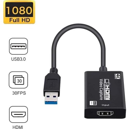 Video Capture Card HDMI to USB 3.0 Full HD 1080P 4K Hdmi Capture Card Live Streaming and Record