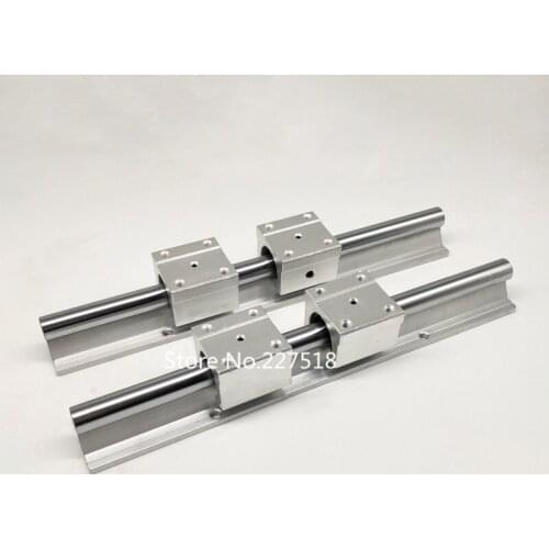 2pcs linear rail SBR16 L700mm + 4 pcs SBR16UU linear bearing blocks for cnc parts 16mm linear guide