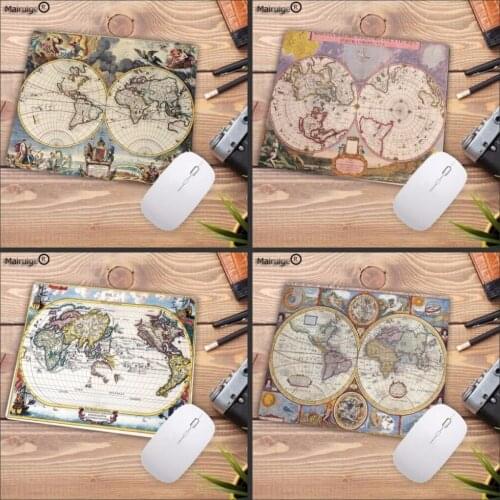Mairuige 18x22cm 20x25cm 25x29cm Old Map mouse pad gaming mouse pad large cartoon Anime rubber mouse pad Keyboard Mat Table Mat