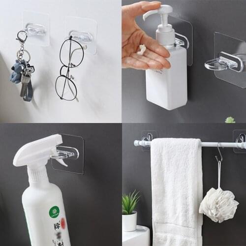 Ins Multifunction Round Wall Hook Shower Bottle Hook Strong Wall Storage Sucker Self-adhesive Key Shower Curtain Hook Wall Shelf