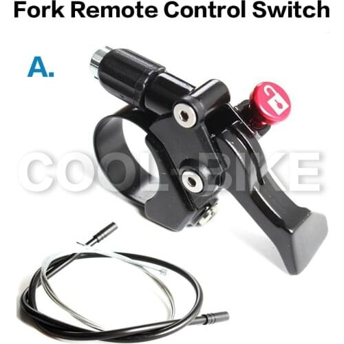 MTB Mountain Bike Bicycle Front Fork Remote Lockout Levers Switch with Cable Bike Accessories