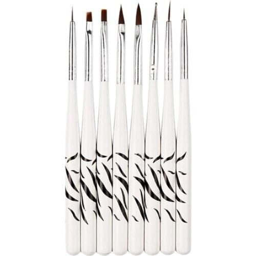 8Pcs Nail Brush Set Liner Painting Brushes All for Manicure Design Nail Art Salon Accessories Professional Brushes