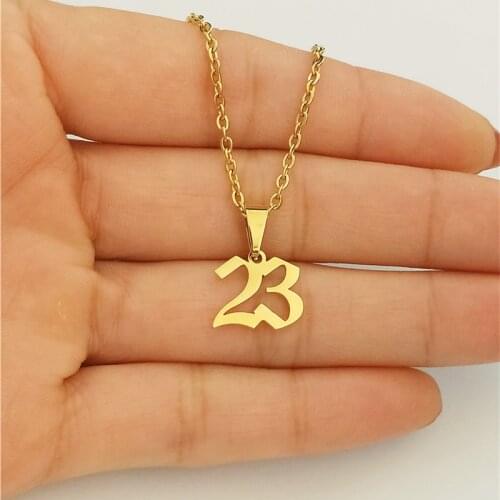 Personalized Jewelry Goth Number Necklaces For Women Stainless Steel Custom Chokers Necklace Date New Year Anniversary Gifts