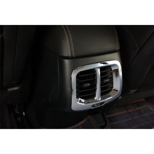 Fit For Jeep Cherokee 2014-2016 Chrome ABS Interior Auto Rear Seat Air Vent Outlet Decor Frame Car-Styling Sticker Covers