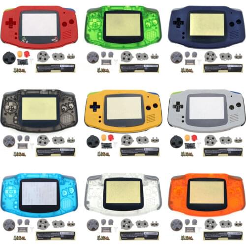 JCD Full Set Housing Shell Cover Case For Game Boy Advance GBA Console Front Back Cover w/ Screen Lens Button Kit
