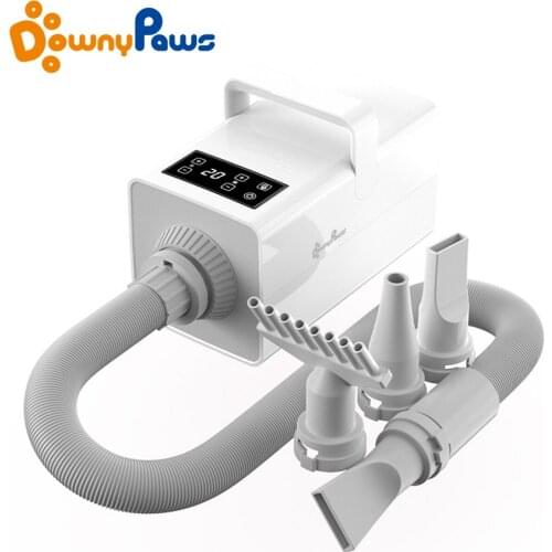 DownyPaws Professional LED Pet Dog Dryer Cat Grooming Water Blower Heater Adjustable Drying Blow-dryer Force Compressor For Dogs