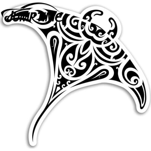 Jump Time Tribal Manta Ray Vinyl Stickers Ocean Surfer Sticker Laptop Car Assessoires Window Decals Car Wrap DIY