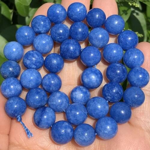 Blue Kyanite Stone Round Beads For Jewelry Making Bracelet Necklace Loose Spacer DIY Accessories Beads Strand 15" 6/8/10mm