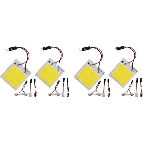 Led Panel Dome Light Lamp, COB 48-SMD Led Interior Car Lights Auto Led Dome Lights Interior