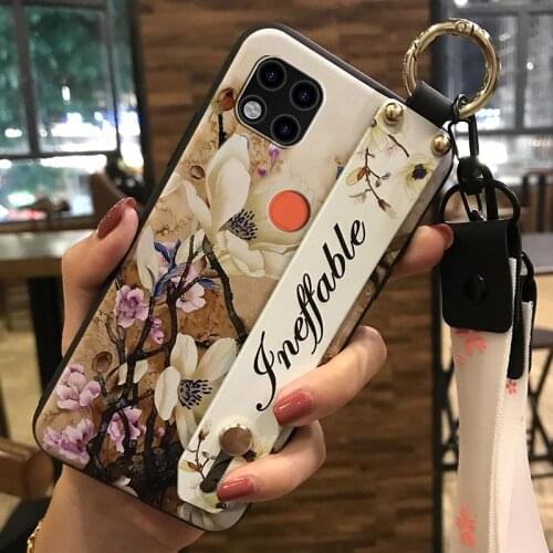 Wrist Strap Waterproof Phone Case For Xiaomi Redmi 9C/Redmi 9 India Shockproof Dirt-resistant For Girls Kickstand