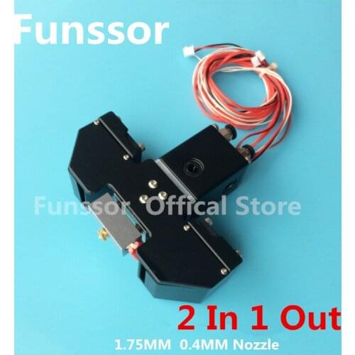 All metal 1.75mm Cyclops 2 in 1 out hotend printing head kit for UM2+ Ultimaker 3D printer