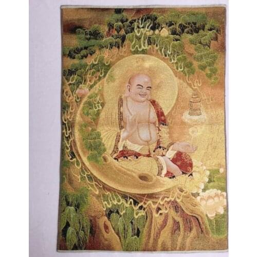 Archaize maitreya Buddha embroidery hanging Images crafts