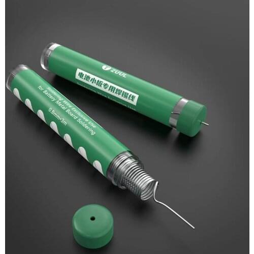 WOZNIAK 2UUL 3m 0.8mm Soldering Wire for Phone Battery Metal Board Repair No Need Spot Welding Machine