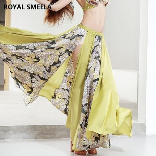 Women floral printed maxi skirt belly dance skirt ATS Gypsy costume belly dance costume split dance dress belly dance outfits