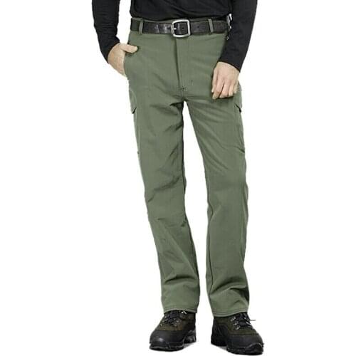 Winter Military Camouflage Tactical Pants Warm Waterproof Soft Shell Fleece Cargo Pants Men Work Casual Trousers Women