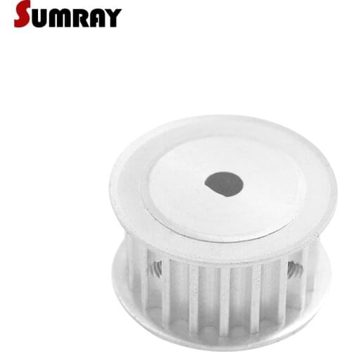 SUMRAY 5M D type Timing Belt Pulley 25T 5*4.5/6*5/8*7/10*9mm bore 16/21/27mm width D type Toothed Pulley Wheel for CNC Machine