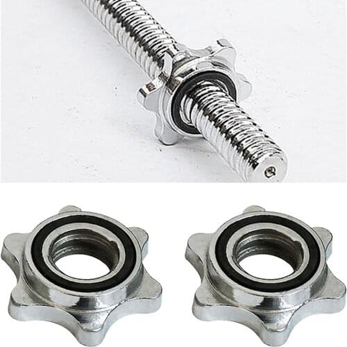 1in Standard Dumbbell Spin Lock Barbell Weight Lifting Bar Hex Nut Collar Screw