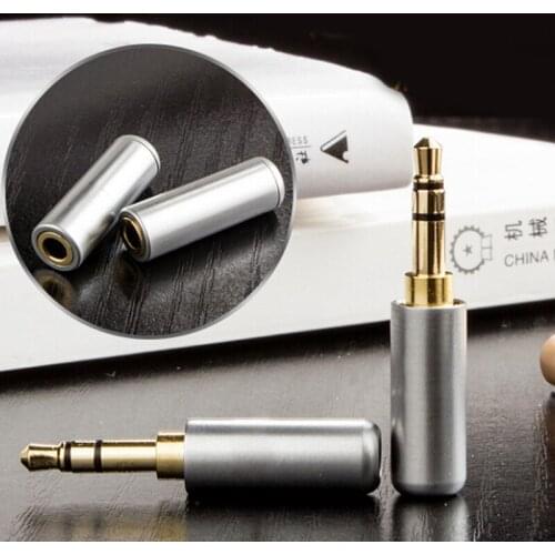 1pcs 3 Pole 4Pole Male Female 3.5mm Plug Jack Connector Adapter Solder DIY Stereo Headset Earphone or Used for Repair Earphone