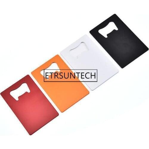 200pcs Wallet Size Stainless Steel Opener 4 Colors Credit Card Beer Bottle Opener Business Card Bottle Openers