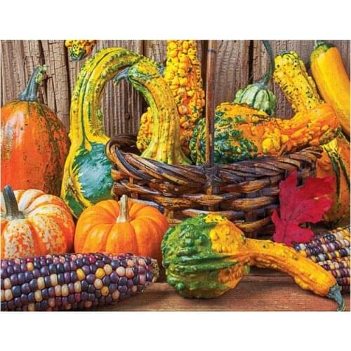 5D Diy Diamond Painting Still life vegetables food Diamond Embroidery Cross Stitch Needlework Thanksgiving Gift Sticker