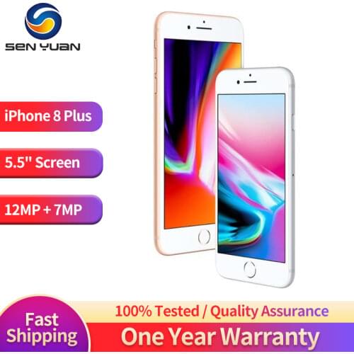 Original Used Apple IPhone 8 Plus CellPhone 3GB RAM 64GB/256GB ROM Hexa Core 5.5" Display 12MP 4G LTE Fingerprint IOS Smartphone