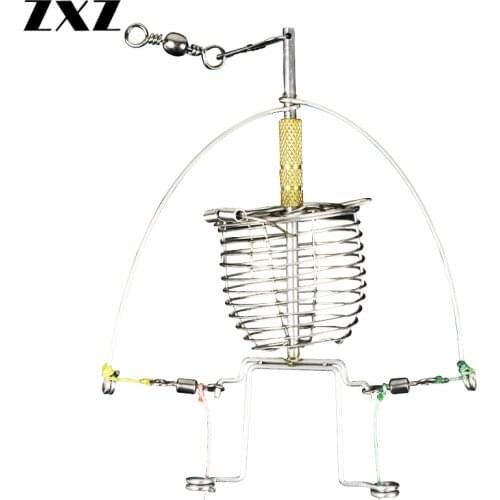 New Automatic Feeder Fishing Hook at top speed, Easy Used Tool Fishing Tackle Accessory Launcher Trap Spring Cage Hooks