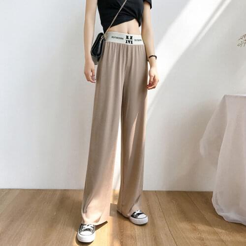Women Pants Womens High Waist Spring Summer Straight Ankle-Length Pants Casual Spring Summer Womens Pants Pantalones De Mujer