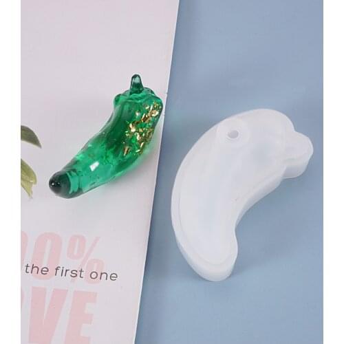 DIY Crystal Silicone Mold Pepper Pendant Mirror Resin Mold For Jewelry Making Accessaries Listing Mould epoxy Resin Mold