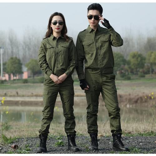 Army green summer long thin kind of coverall suits men cotton labor insurance clothing soldiers unified outdoor leisure military