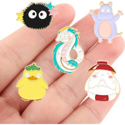 DZ1640 Japanese Anime Icons Cute Creativity Hard Enamel Pin Badge Backpack Collar Lapel Jewelry Friends Birthday Gifts