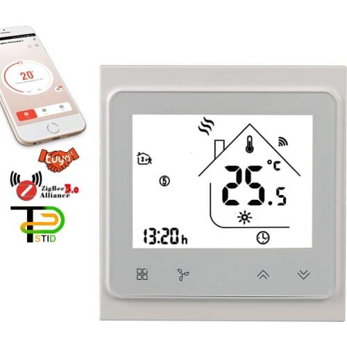 EU Gateway Hub Zigbee Alliance 2 Tube 4Pin Fan Coil unit Termostat WIFI for Temperature Thermostat Control