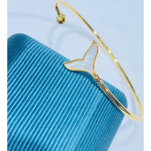 Mermaid Tail Bangle Findings Fashion Bracelet Chain Settings Jewelry Parts Fittings Accessories for Pearls Beads Crystal