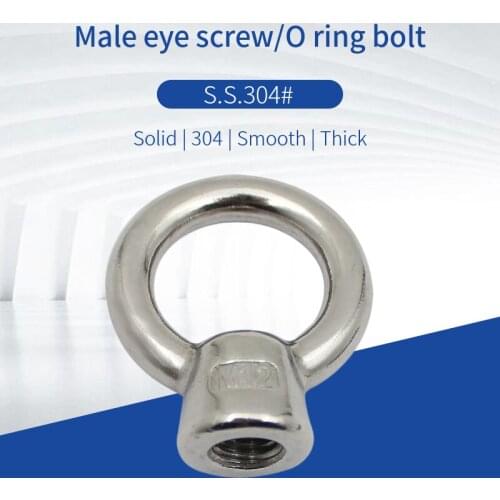 304 stainless steel ring screw nut M3M4M5M6M8M10M12M16 with circle