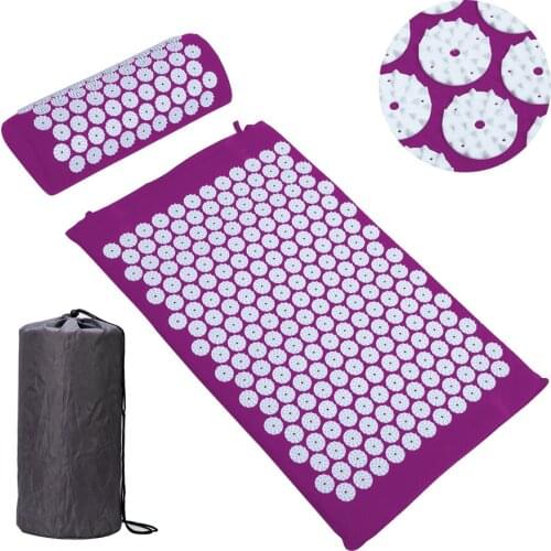 Lotus Spike Cushion 67*42cm Acupressure Mat Massage Mat Body Neck Back Massager Pain Relieve with Carry Bag Relax Massage Mat