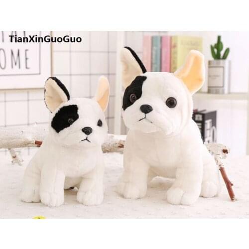 Creative plush toy cartoon squatting bulldog plush toy soft doll throw pillow birthday gift h2227