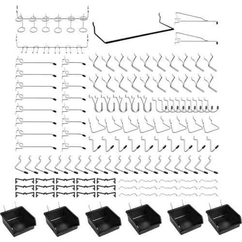188 Piece Pegboard Hooks with Pegboard Bins,Peg Locks,for Organizing Various Tools for Kitchen Craft Room Accessories