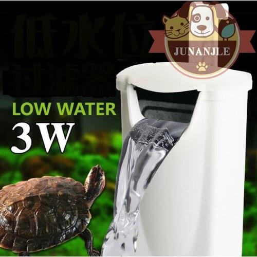 Small Fish Tank Turtle Tank Filter Oxygen Pump Low Water Level Mini Built-in Ultra Quiet Aquarium Filter