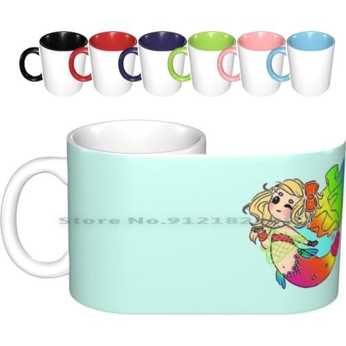 Mermay #25 : 80s Ceramic Mugs Coffee Cups Milk Tea Mug Mermaid Mermay Mermay2019 Mermay 2019 Cute Kawaii Chibi Anime 80s